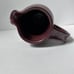 Signed Studio Stoneware Pottery Pitcher Multi Colored Iorn Red Glaze