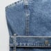 Zara top blouse denim jeans belt sleeveless bandeau