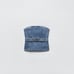 Zara top blouse denim jeans belt sleeveless bandeau