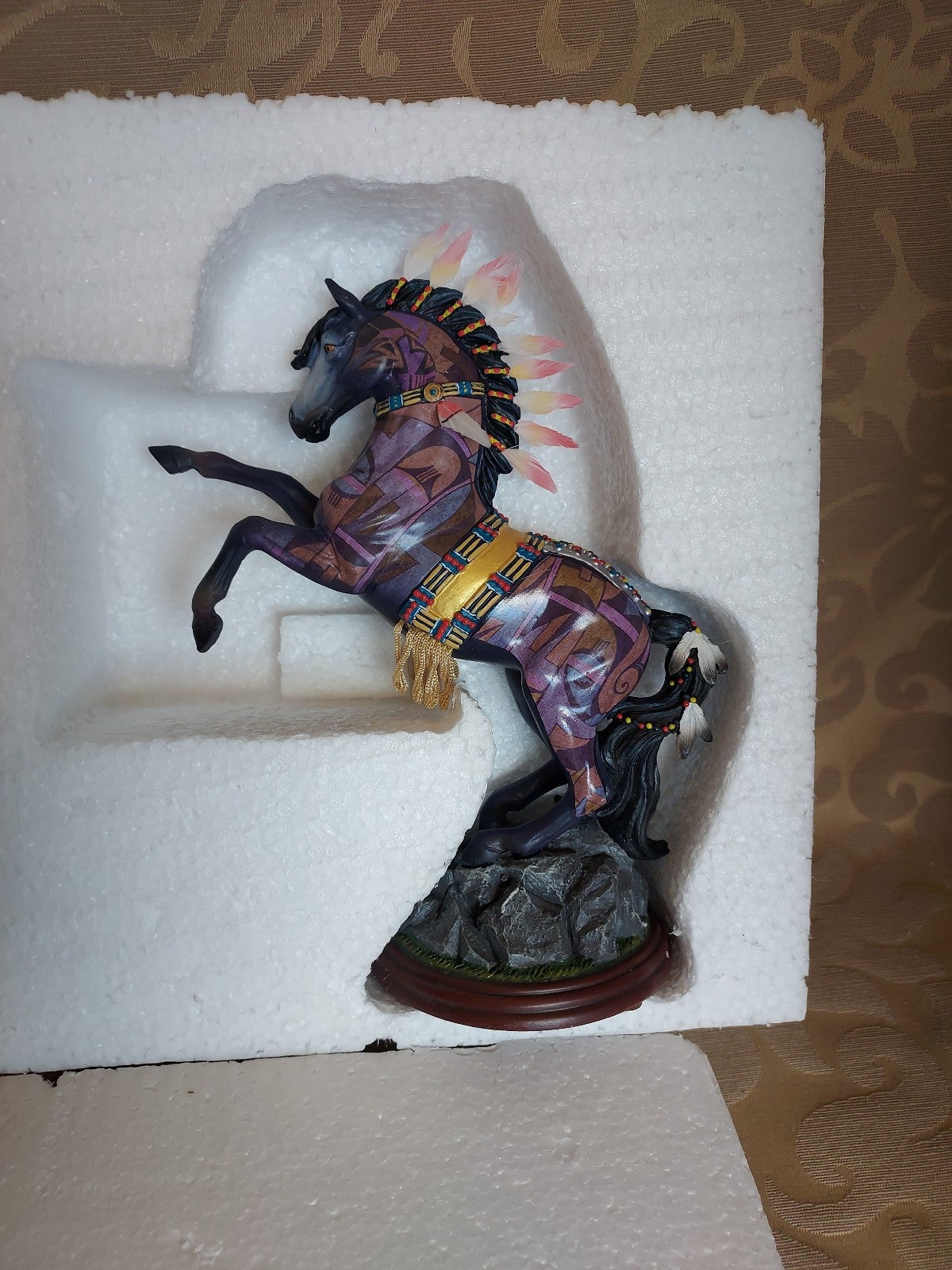 A Hawthorne village shaman pony from the laurie Prindle painted horse colllectio