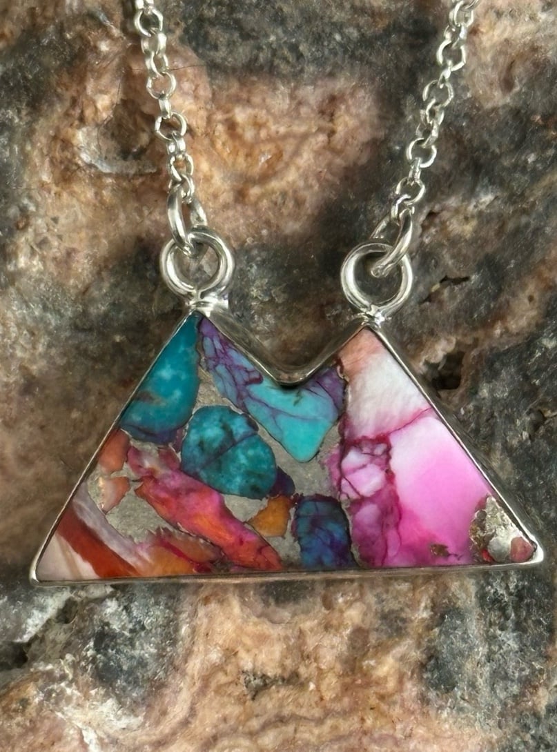 Dahlia Turquoise mountain sterling silver southwestern necklace