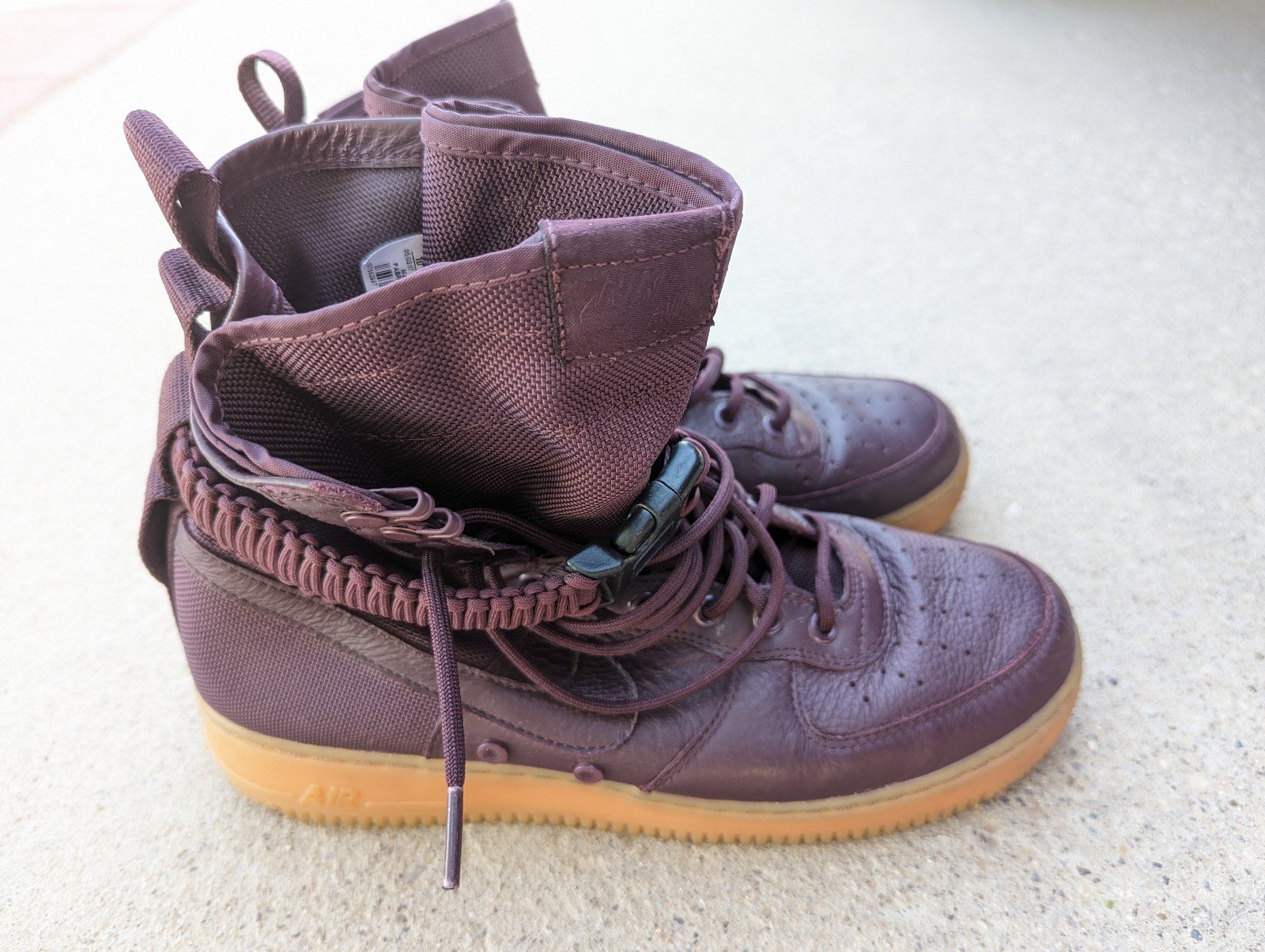 Nike 864024-600 SF Air Force 1 AF1 High Deep Burgundy Boot Shoe Sneaker Army