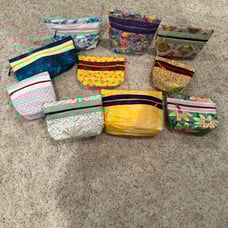 Lot of 10 zipper bags
