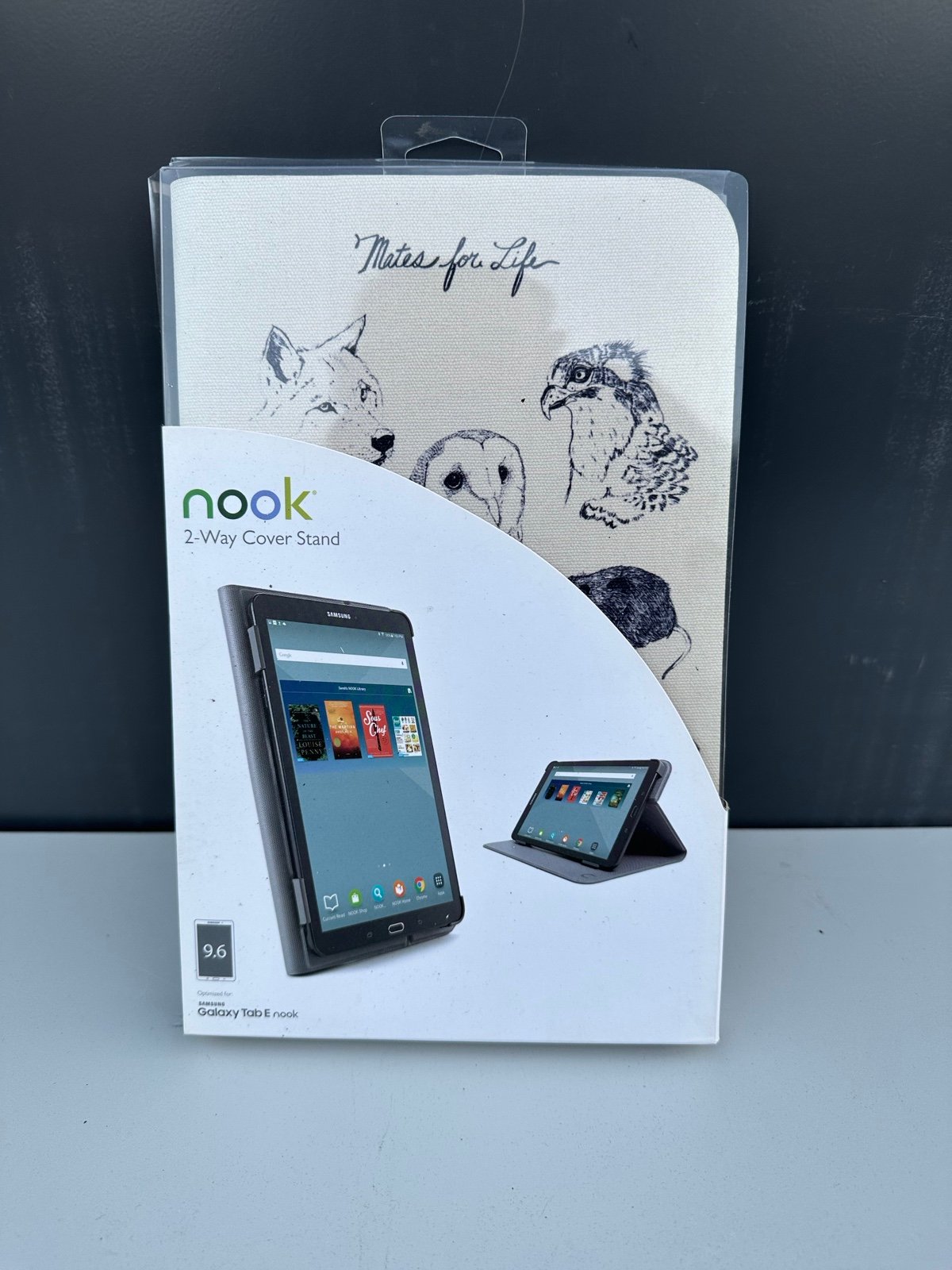 NOOK 2-Way Cover Stand 9.6 Samsung Galaxy Tab E Animal Themed Open Box Art Uniq