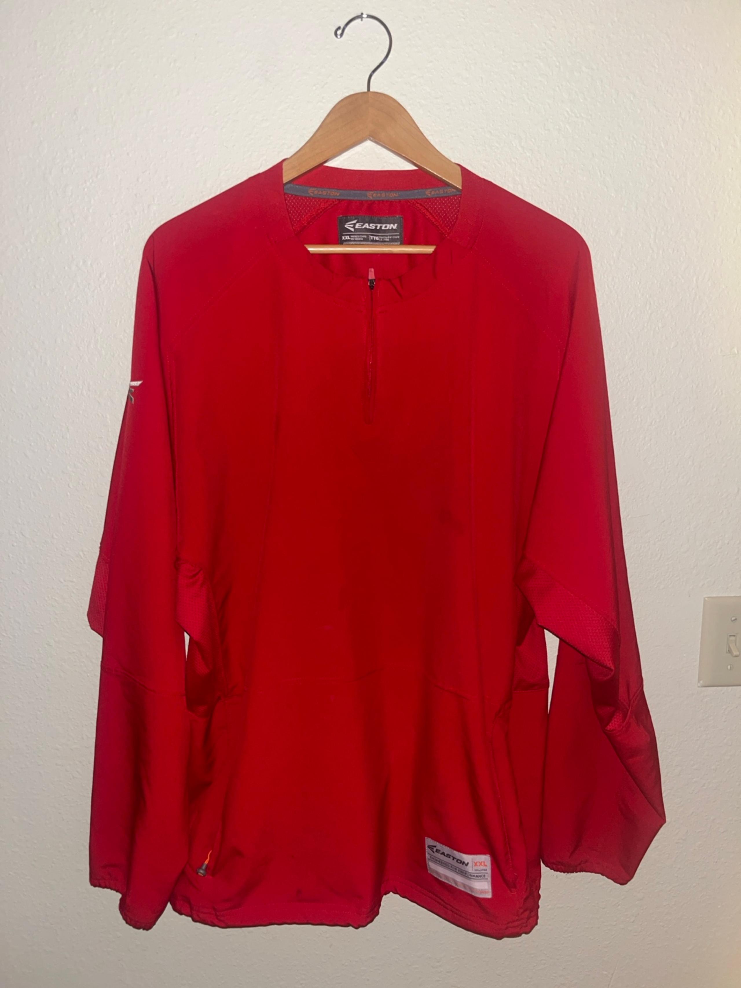 Easton red pulled over windbreaker jacket men’s size XXL 2XL