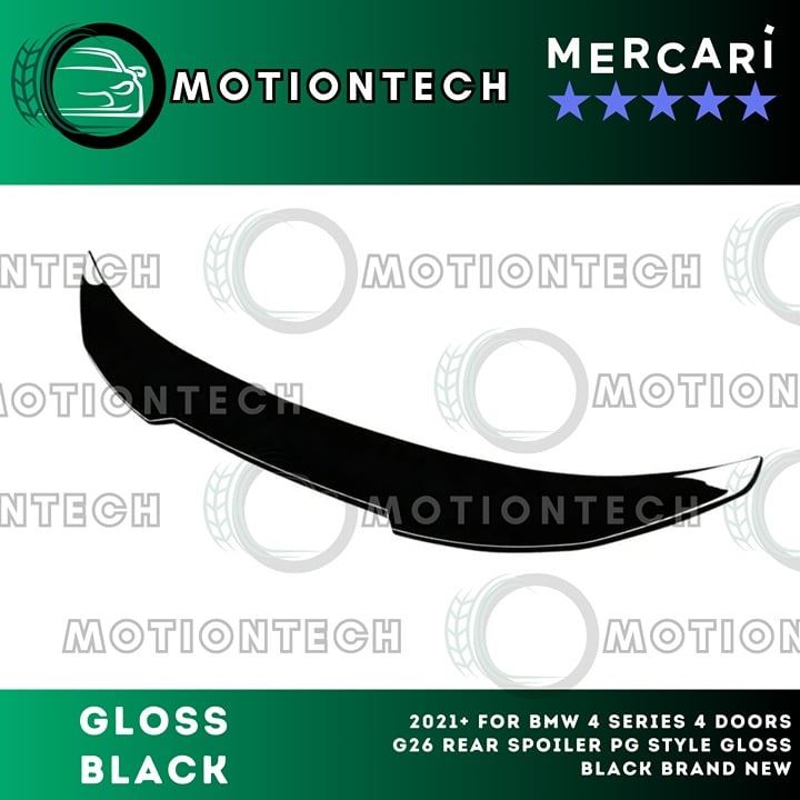 2021+ For BMW 4 Series 4 Doors G26 Rear Spoiler PG Style Gloss Black Brand New