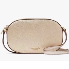 Kate spade glimmer glitter mini small crossbody bag purse gold