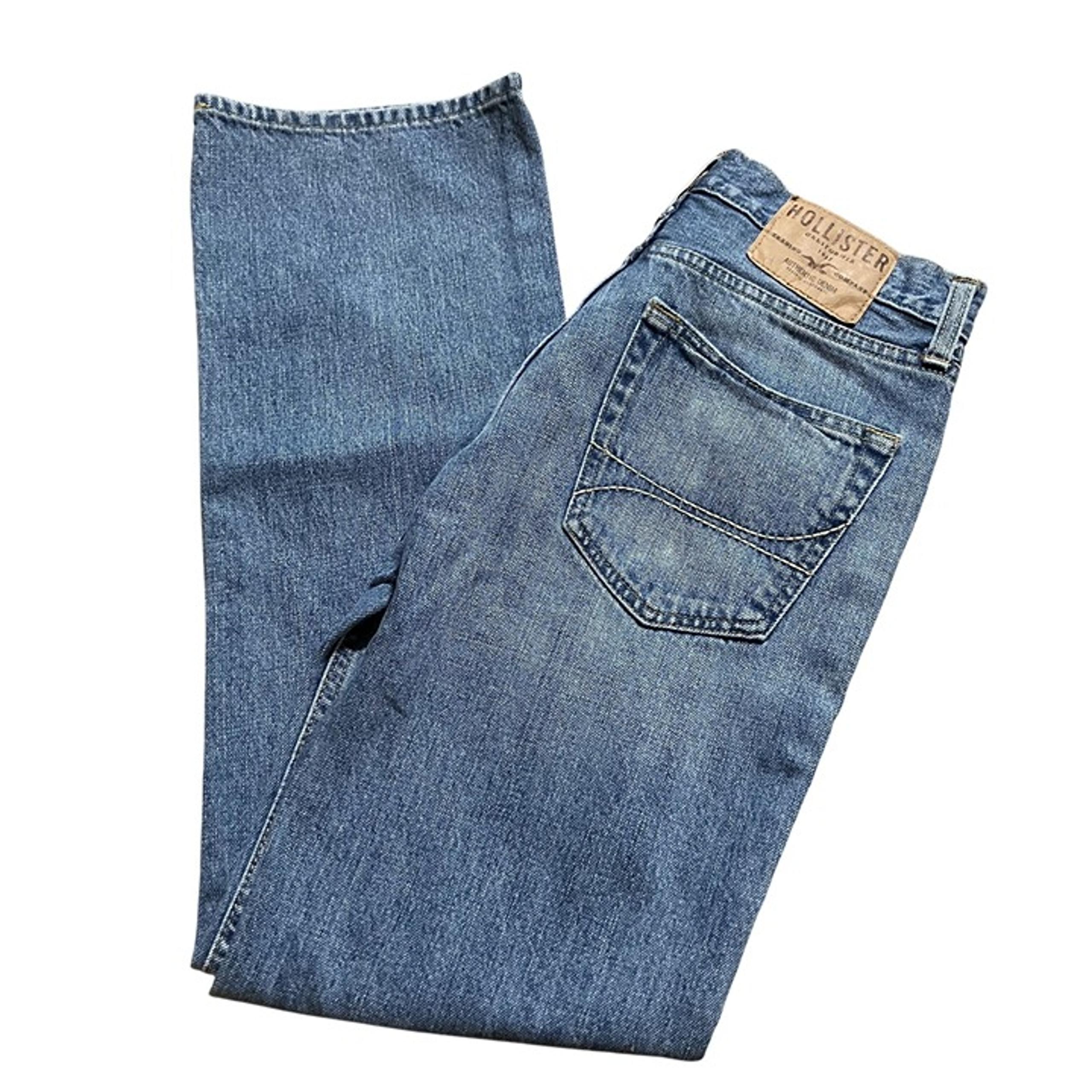 Hollister Mens Bootcut Jeans Size 28x30 Classic Blue Denim