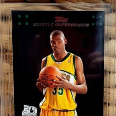 2007-08 Topps #112 Kevin Durant Rookie Basketball Beckett 7 NEAR MINT