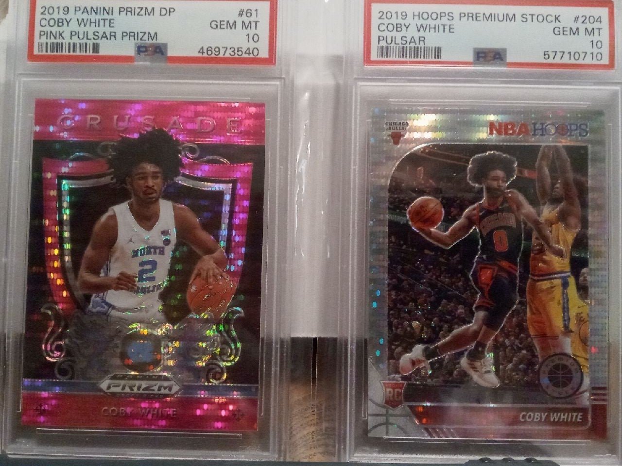 Coby White PSA Graded 10 two Card Lot