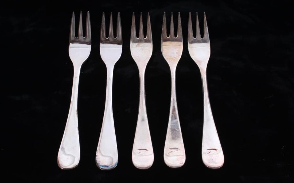 British Airways Atkinson/Arthur Price Silver Plated Forks Lot Of Five