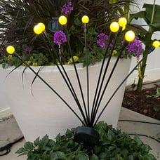 Solar Garden Lights, 2 Pack 20 LED New Upgraded Solar Swaying Light,.