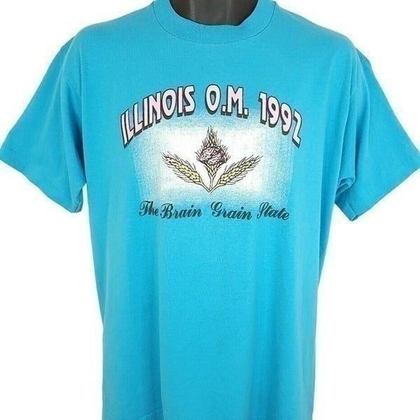 Odyssey Of The Mind T Shirt Vintage 90s Illinois State Champs Made In USA Mens
