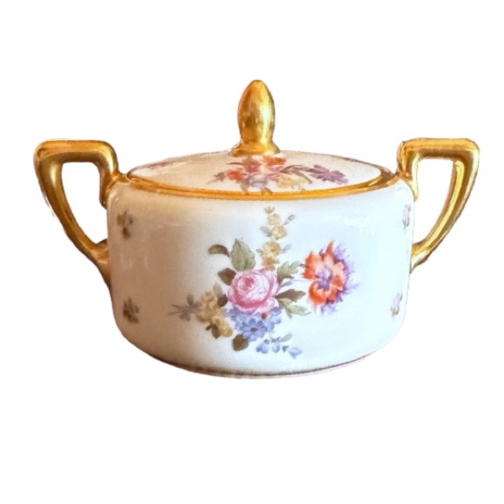 Vintage Rosenthal Selb Bavaria Jsolde Sugar Bowl Stouffer China Gold Trim Rare