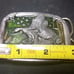 Geese Ducks Birds Aves in Flight C&J 1023 1985 Made in USA Vintage Belt Buckle