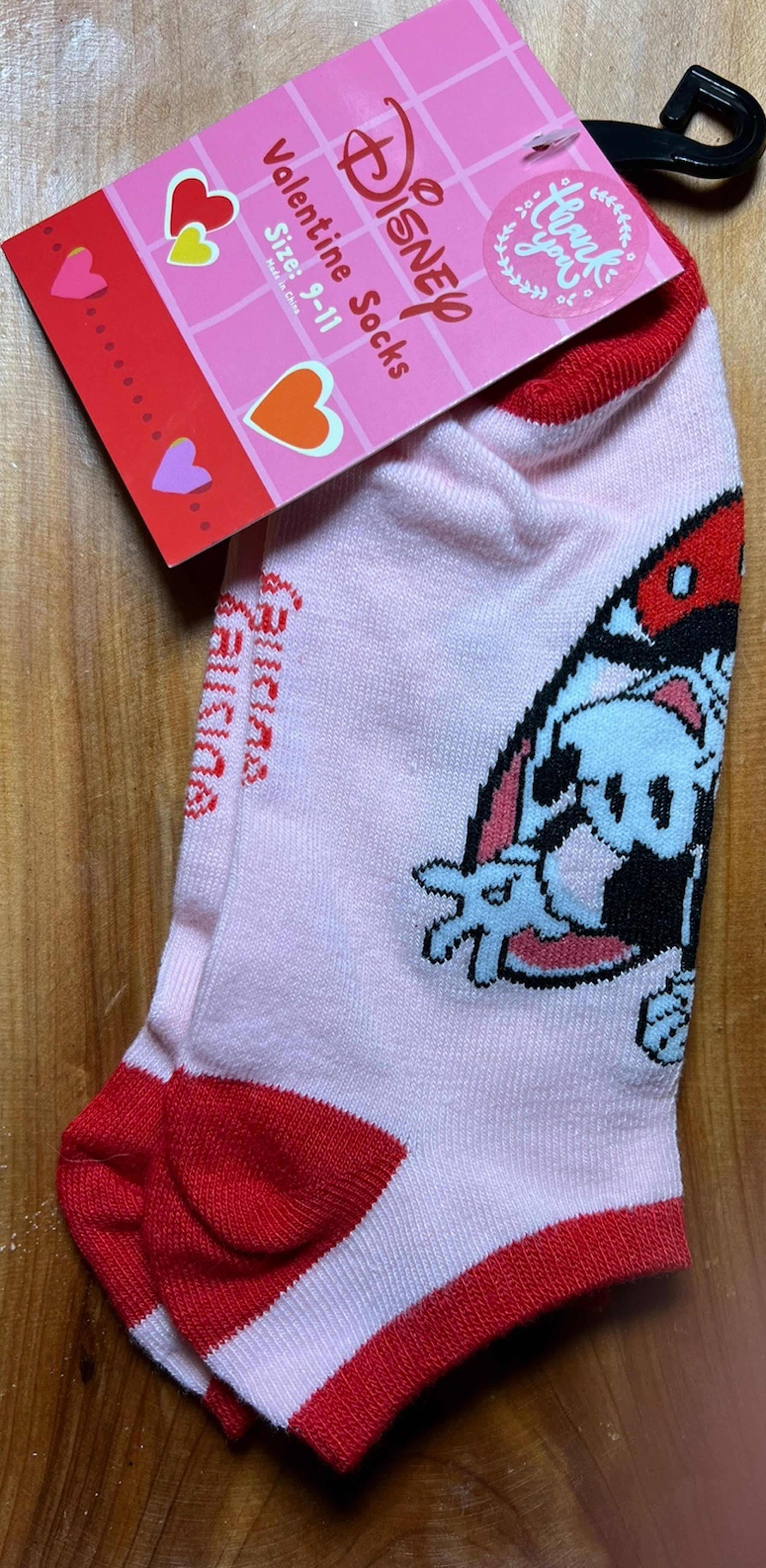 Disneys Mickey & Minnie Mouse Valentine’s Day ankle socks :)