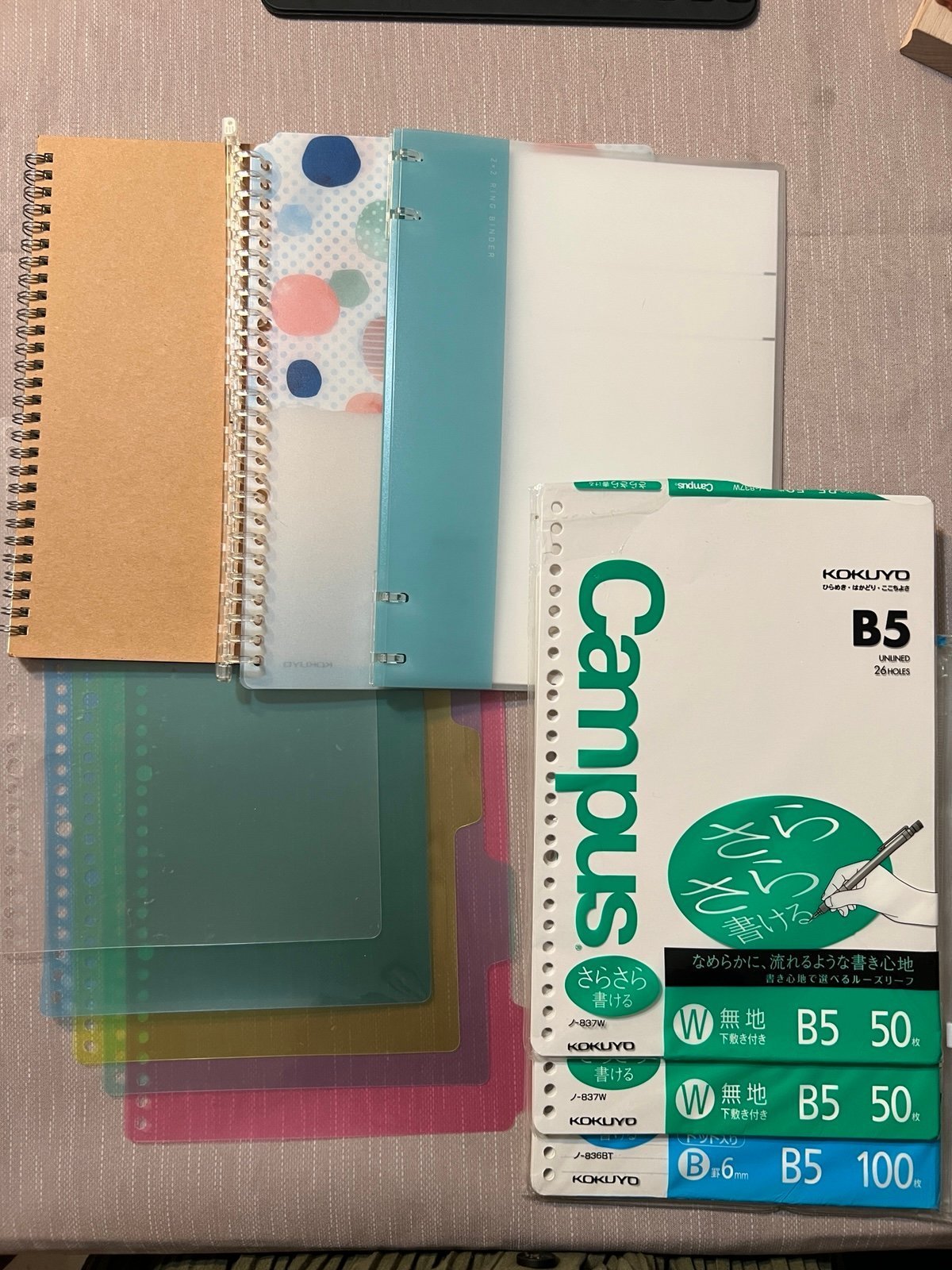 Kokuyo Smart Ring Binder B5 Bundle