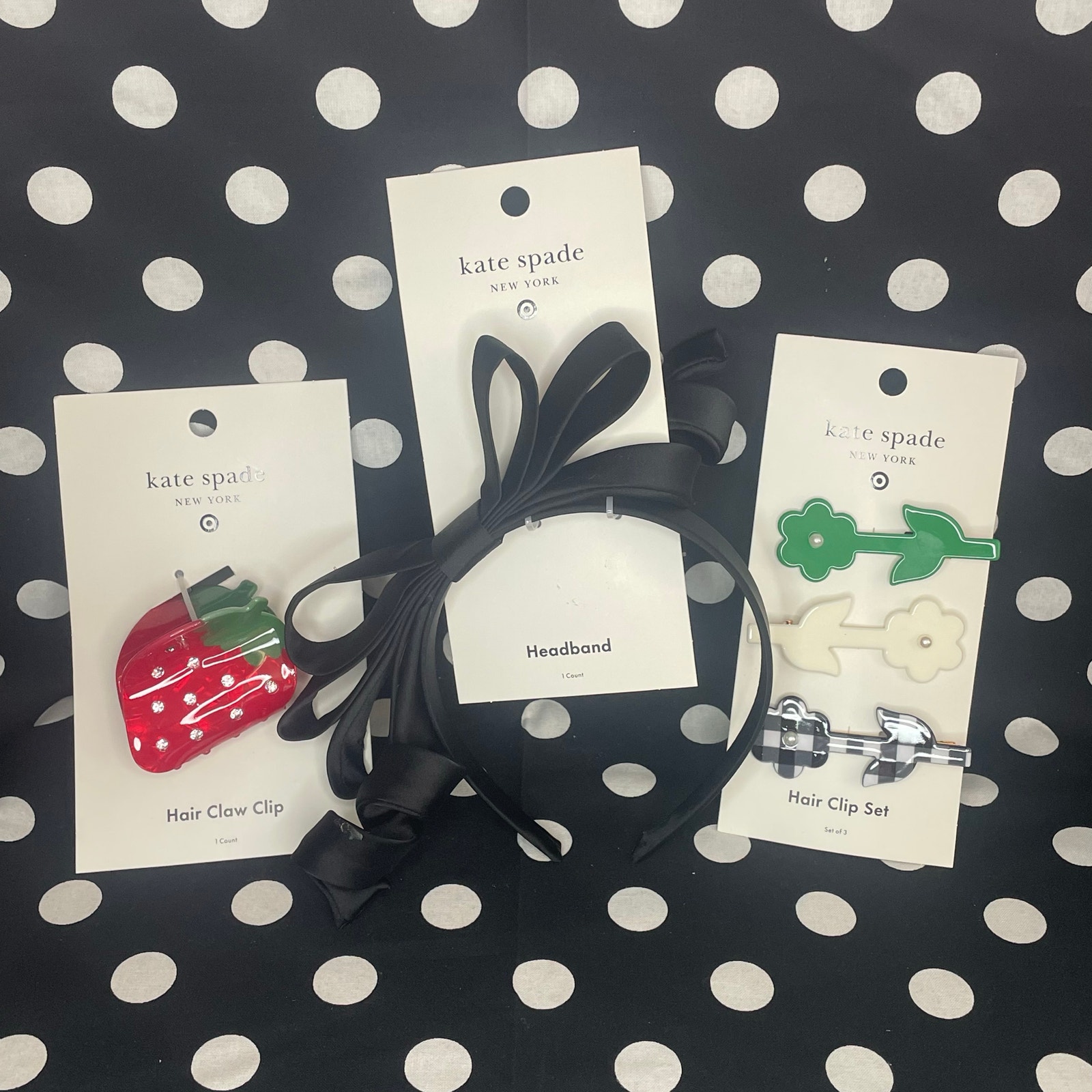 Kate Spade for Target BUNDLE - Headband, Hair Clips