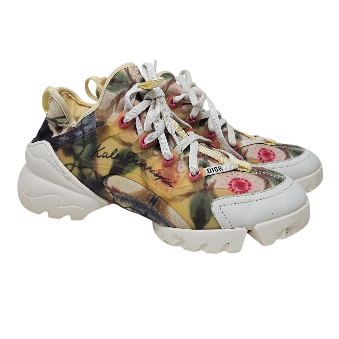 Christian Dior 40 D Connect Kaleidiorscopic Kaleidoscope Chunky Platform Sneaker