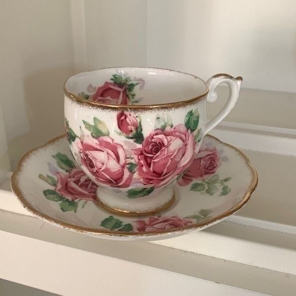 English Rose China Teacup & Saucer