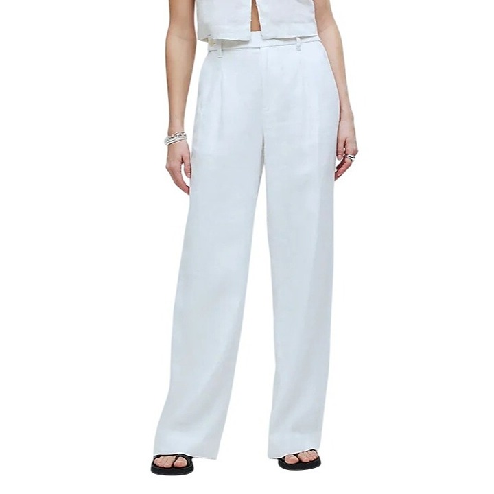 NWOT Madewell The Harlow Wide Leg Linen Pants Size 20W