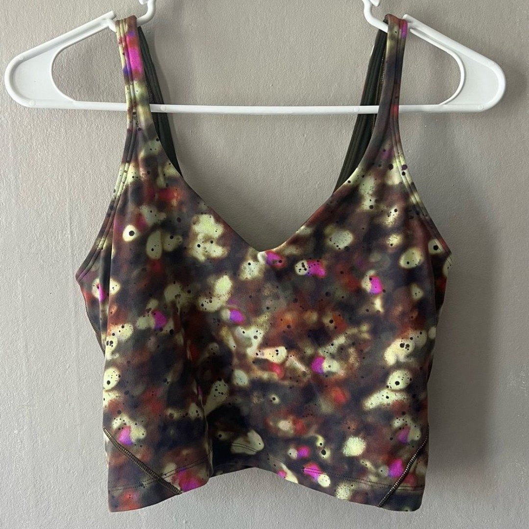 Lululemon Align Tank Soft Focus Splatter Green Size 8