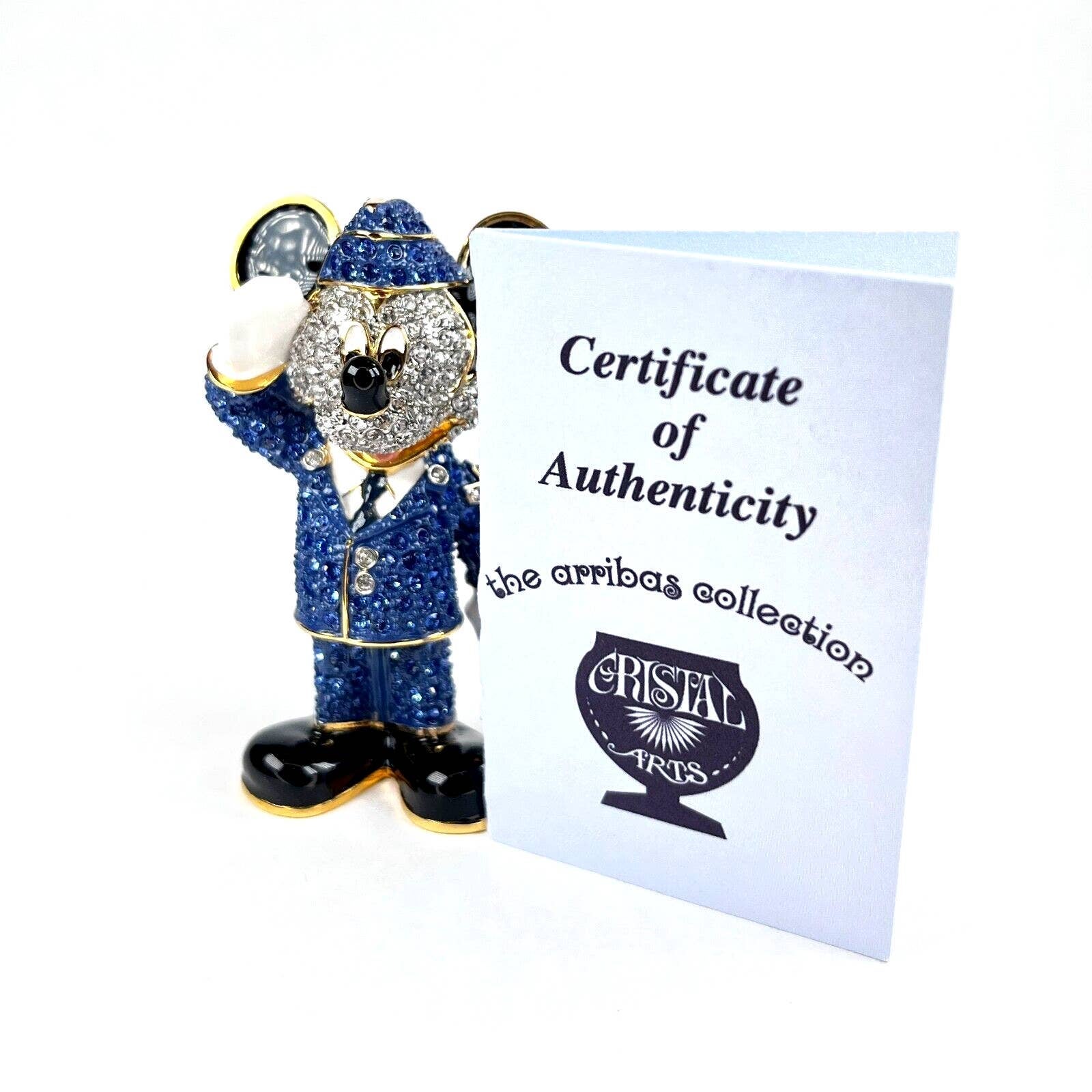 Disney Arribas Brothers Swarovski® Crystal US Air Force Mickey Jeweled Figurine