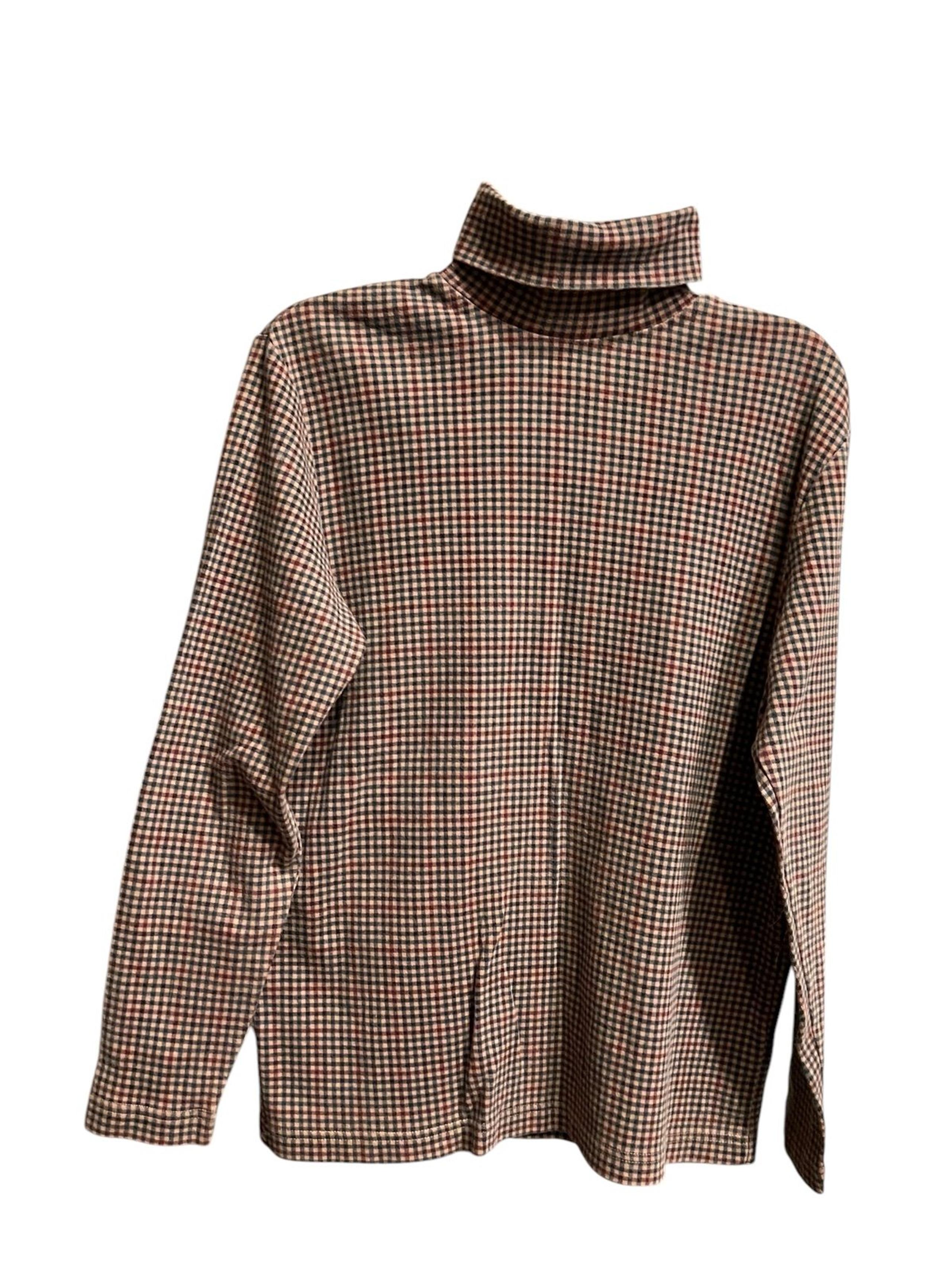 Cozy plaid turtleneck long sleeve shirt by Croft & Barrow.