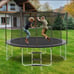NEW 10FT Trampoline with Safety Enclosure Net, Outdoor Trampoline with Heavy Dut