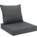 Favoyard Outdoor Seat Cushion Set 24 x 24 Inch Waterproof & Fade Resistant Gray