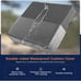 Favoyard Outdoor Seat Cushion Set 24 x 24 Inch Waterproof & Fade Resistant Gray