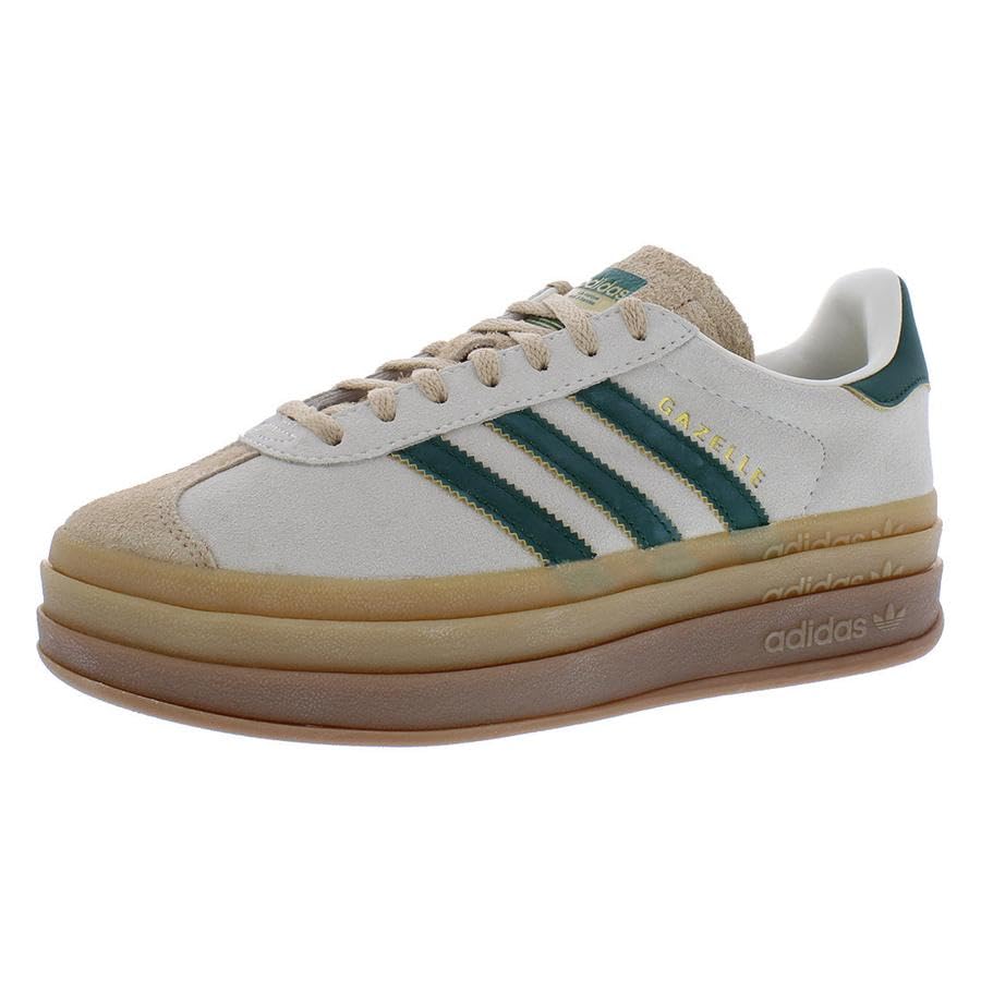 NWT adidas Women's Gazelle Bold W Cream whiteCollegiate Green/Magic Beige 7 US