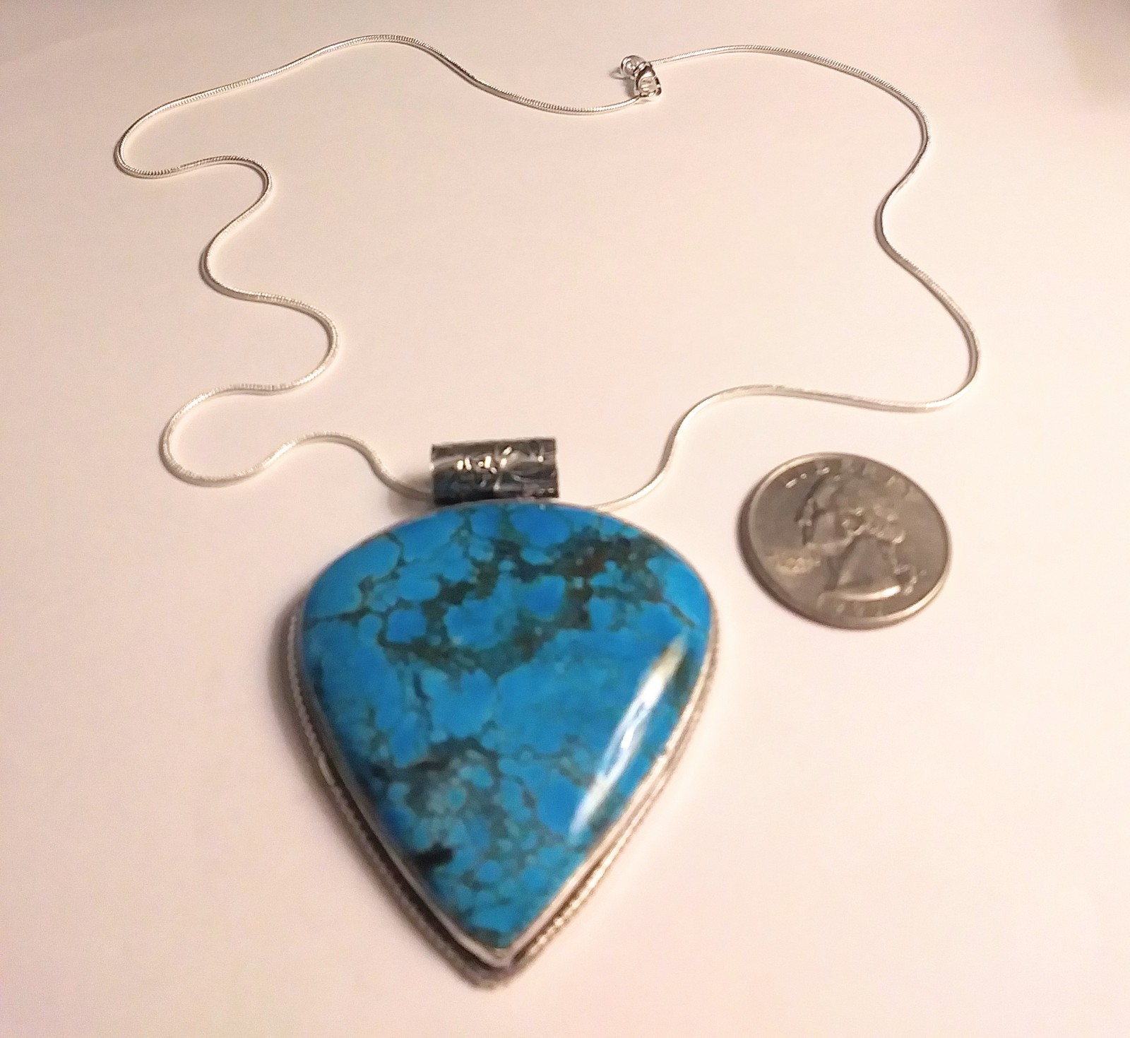 925 Sterling Silver Turquoise Necklace