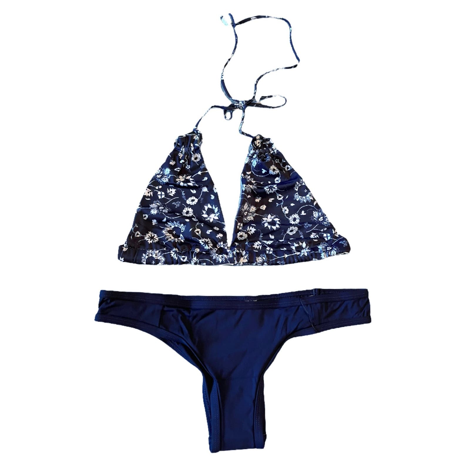 TAVIK Bikini Set Lily Triangle Jayden Bottom Floral Small Medina Evening Blue