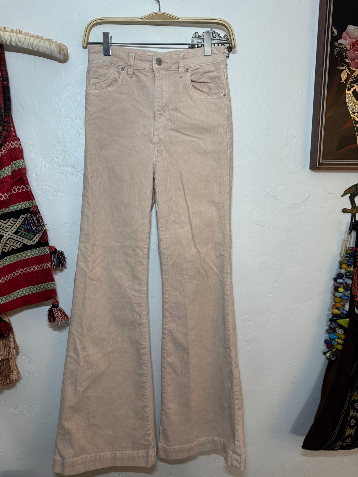 ROLLA'S EASTCOASTST FLARE BALLET PINK CORDUROY SZ 27 WORN ONCE