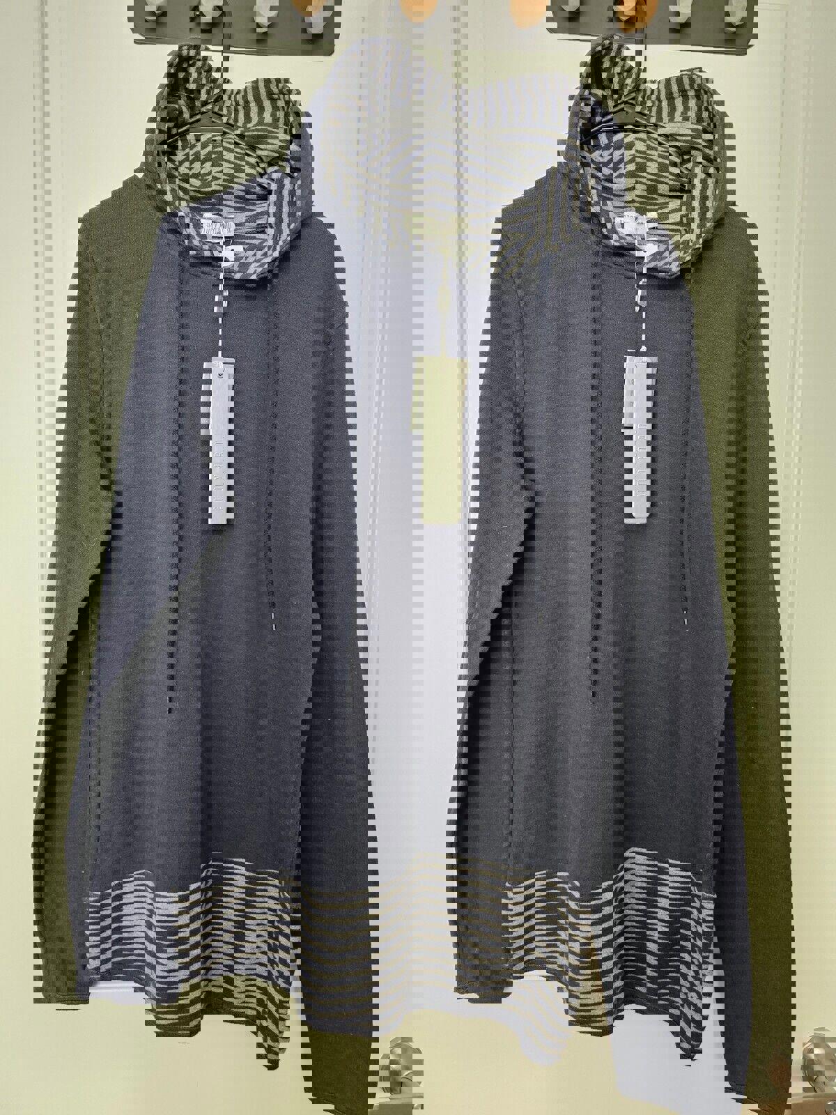 NEW Anthony Morato 180 Pullover Hoodie Blue With Stripes sz M NWT Italy