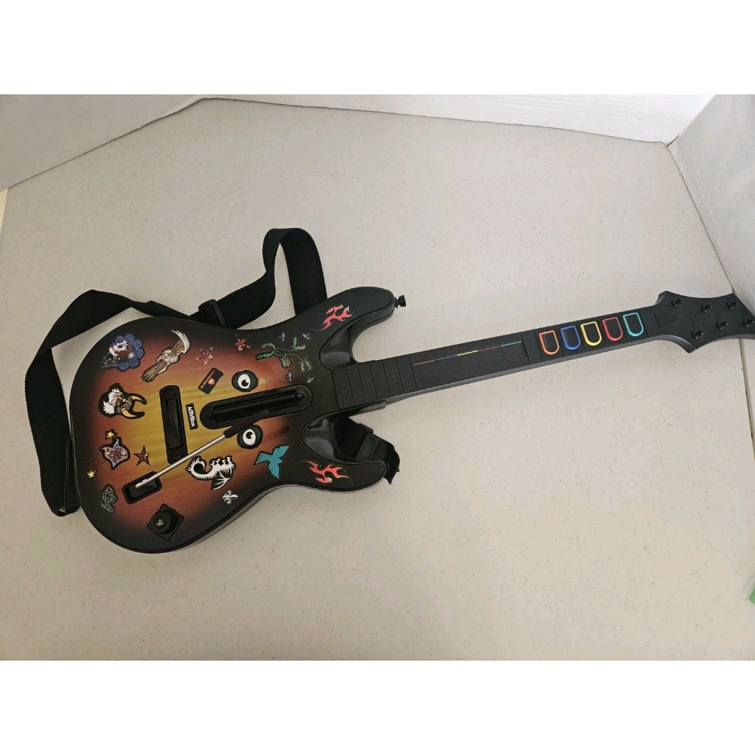 PS3 Guitar Hero World Tour Guitar Red Octane No Dongle Untested