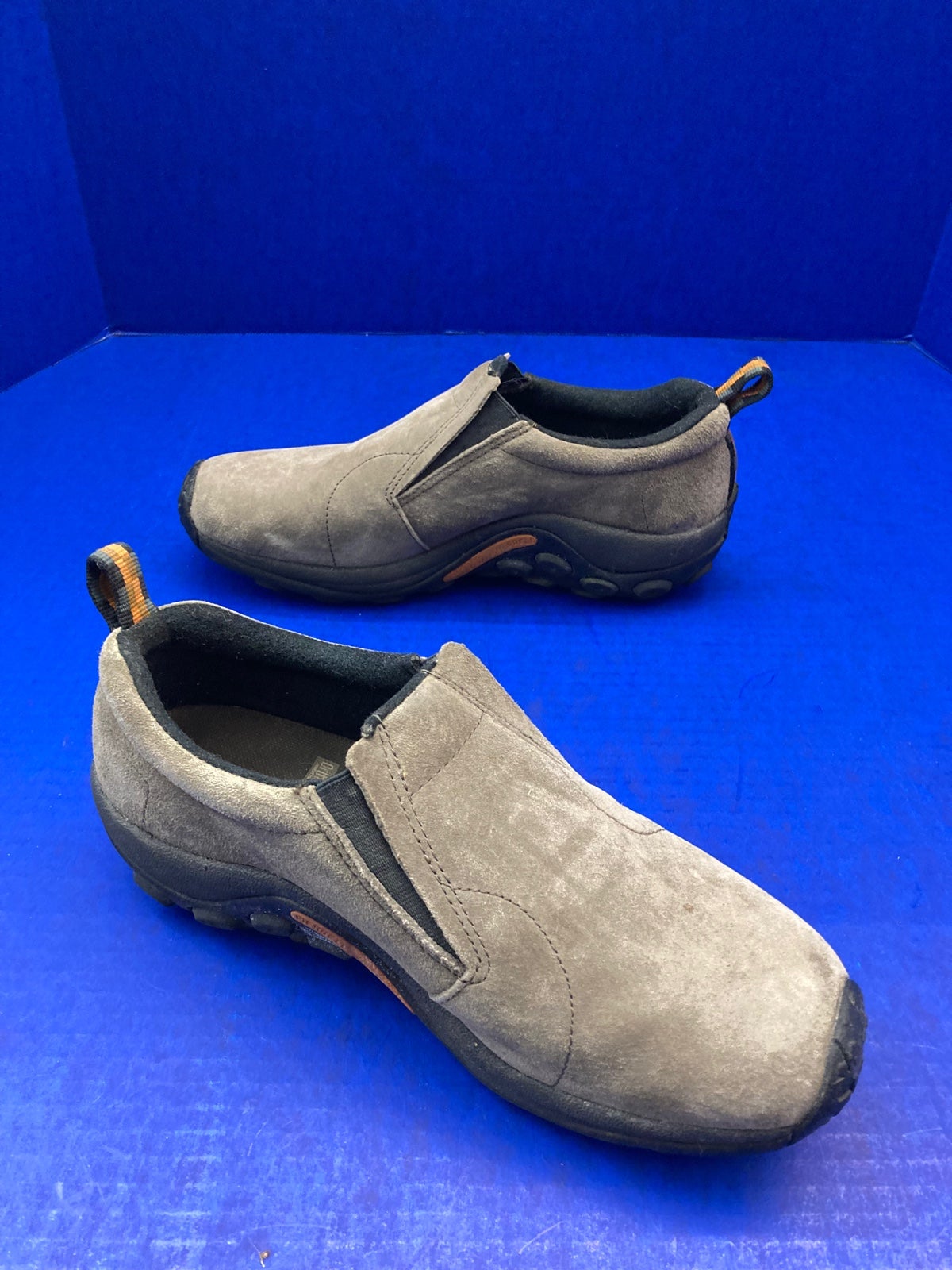 Merrell Men’s Jungle Moc Gunsmoke Slip On Suede Leather Hiking Shoes US Size 8.5