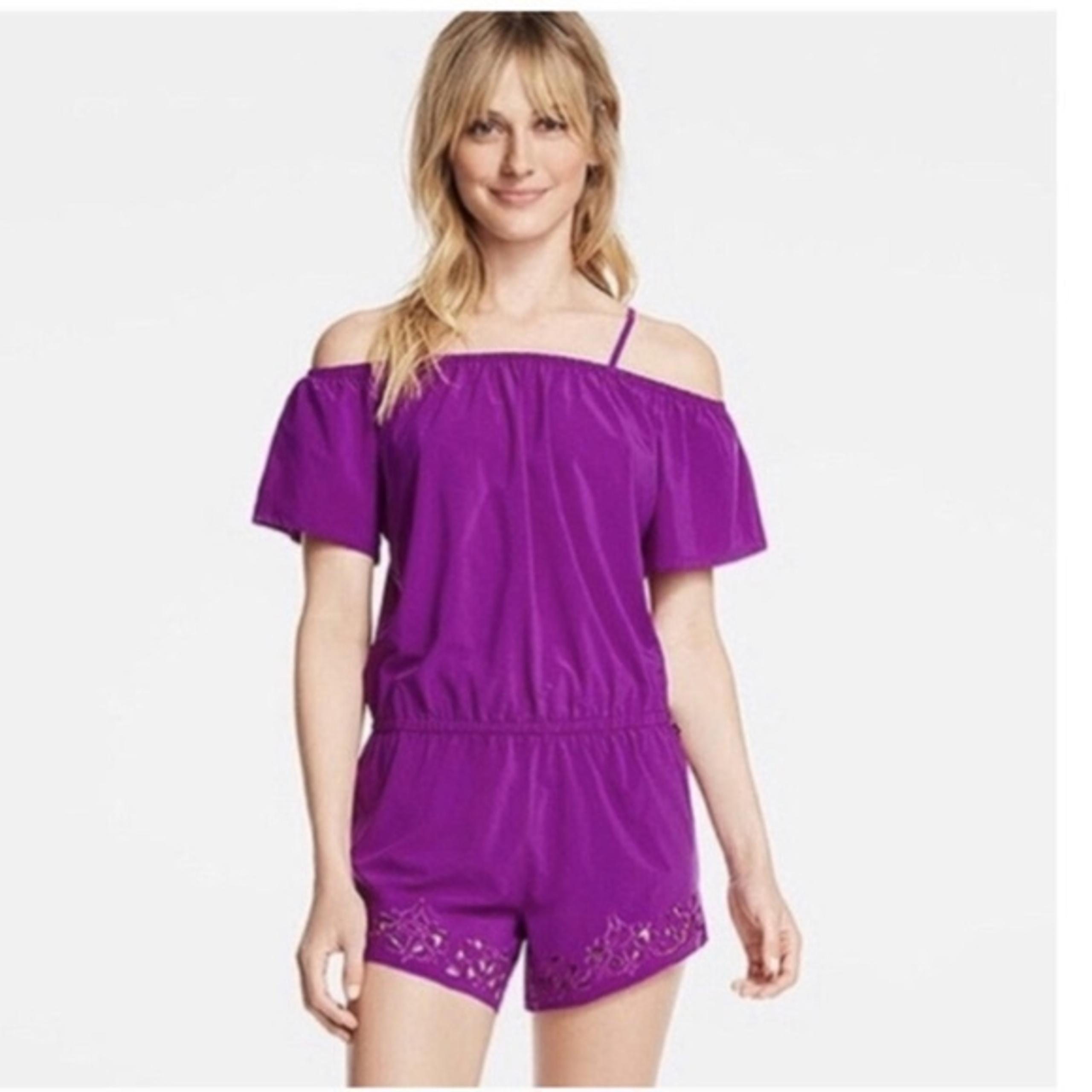 FABLETICS Prue Cold Shoulder Romper Size Medium