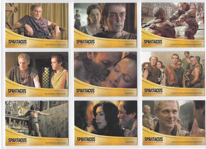 Spartacus 48 card set Rittenhouse Vengence , Battle For Freedom , Gladiators
