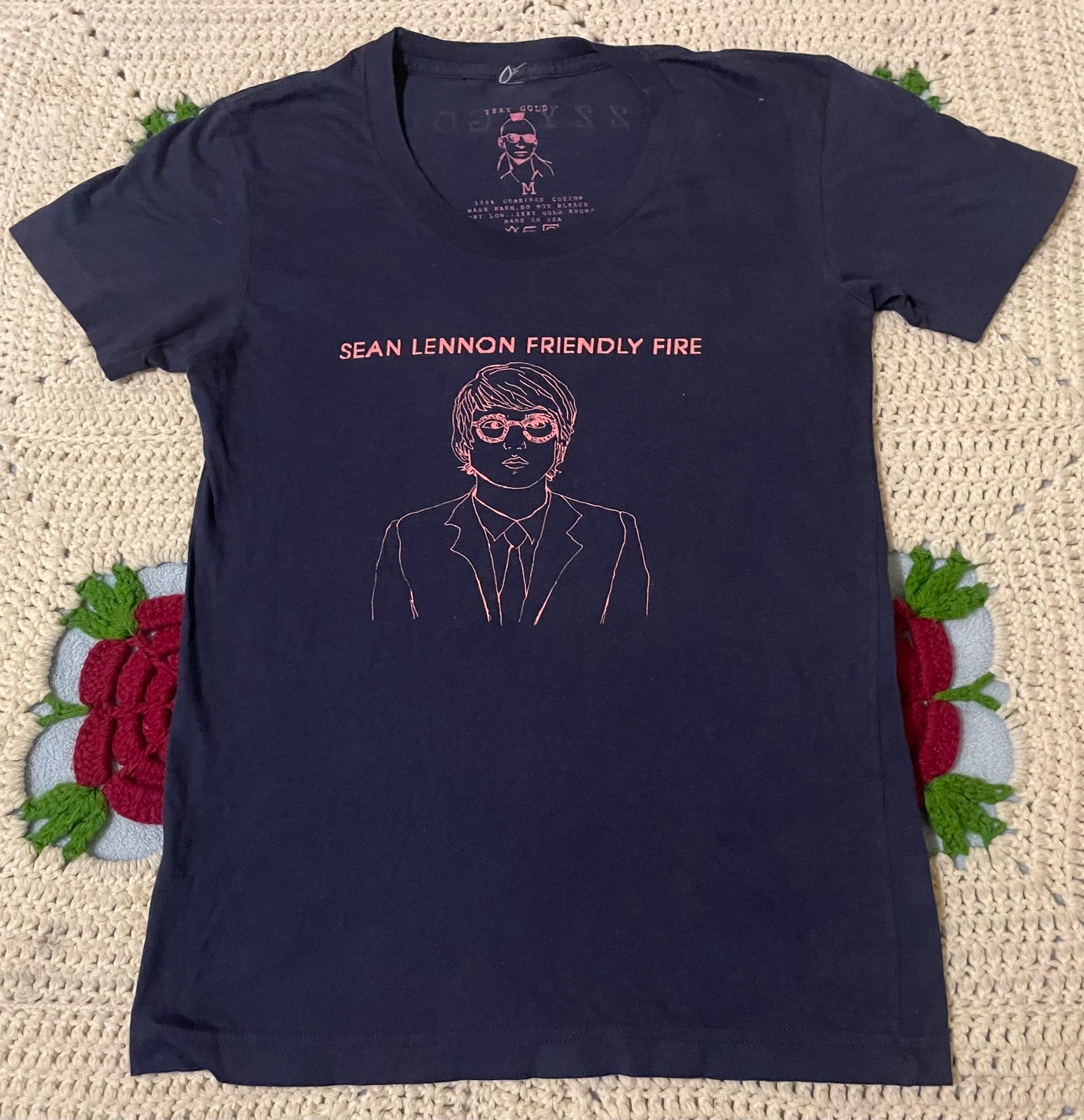 Vintage 2000s Sean Lennon Friendly Fire 2006 Promo Izzy Gold Shirt Indie Rock