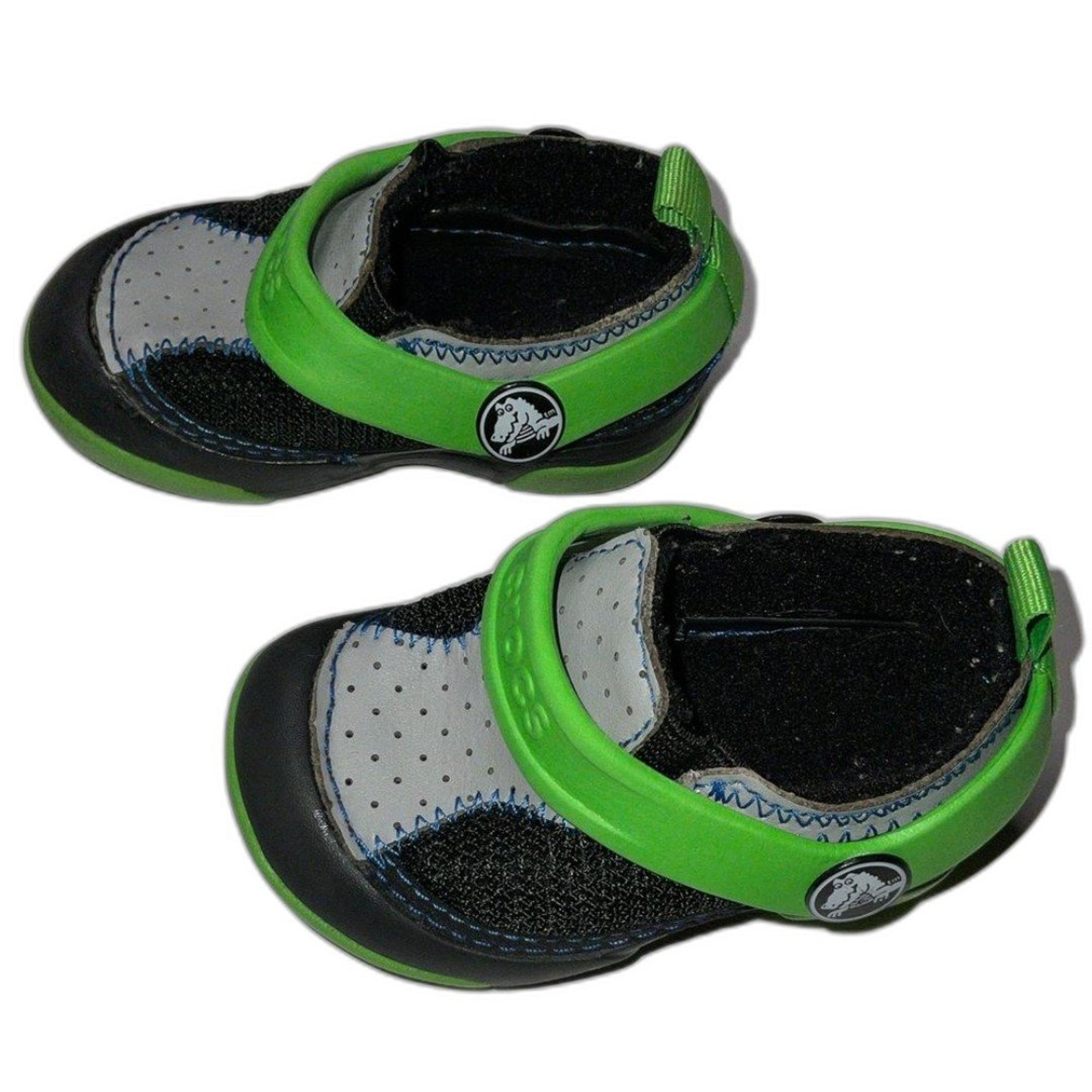 Summer Dawson Unisex Black Gray Green Lined Clogs Slip On Shoes Size 4 - Crocs