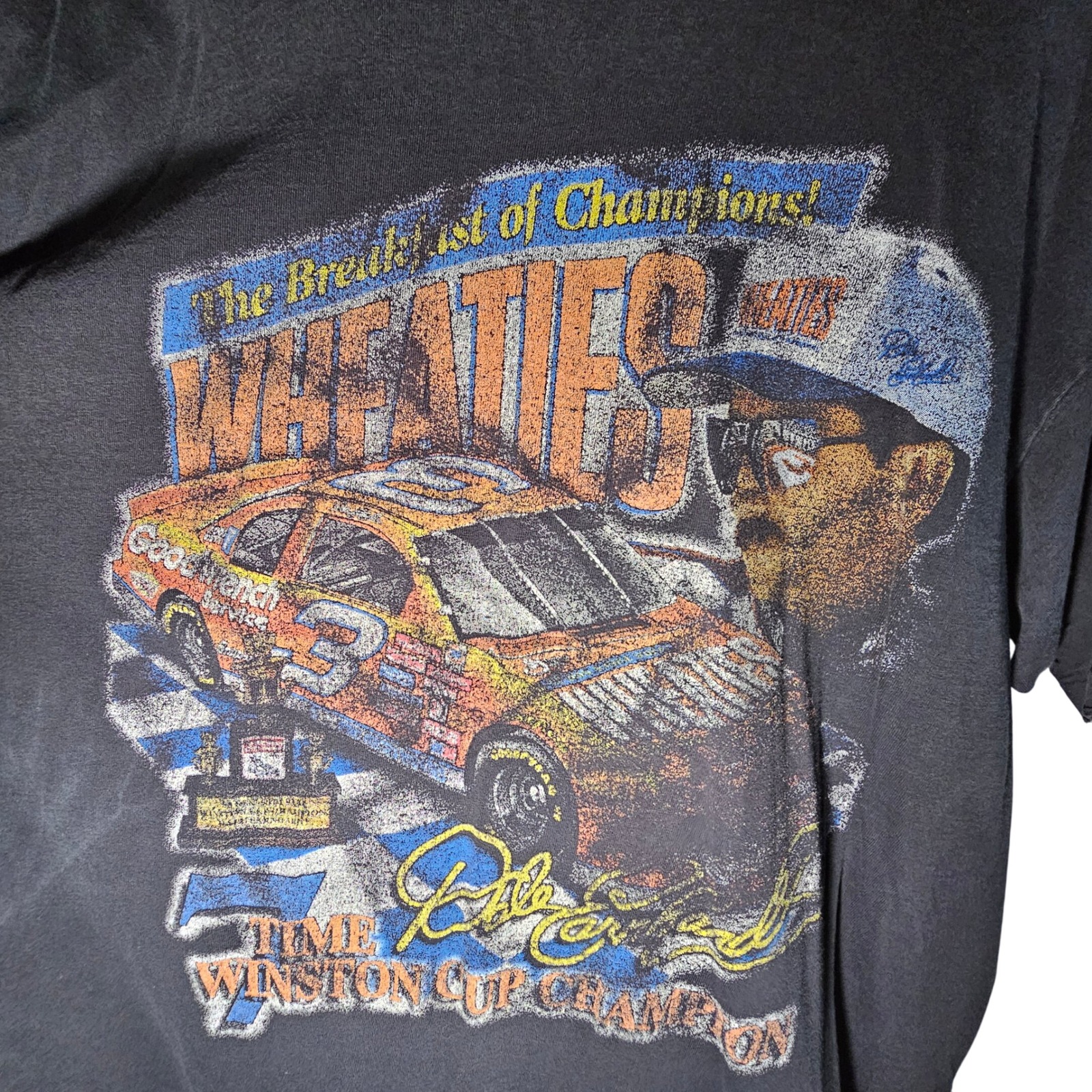 Vintage Dale Earnhardt Wheaties Winston Cup Champion NASCAR T Shirt Mens XXXL
