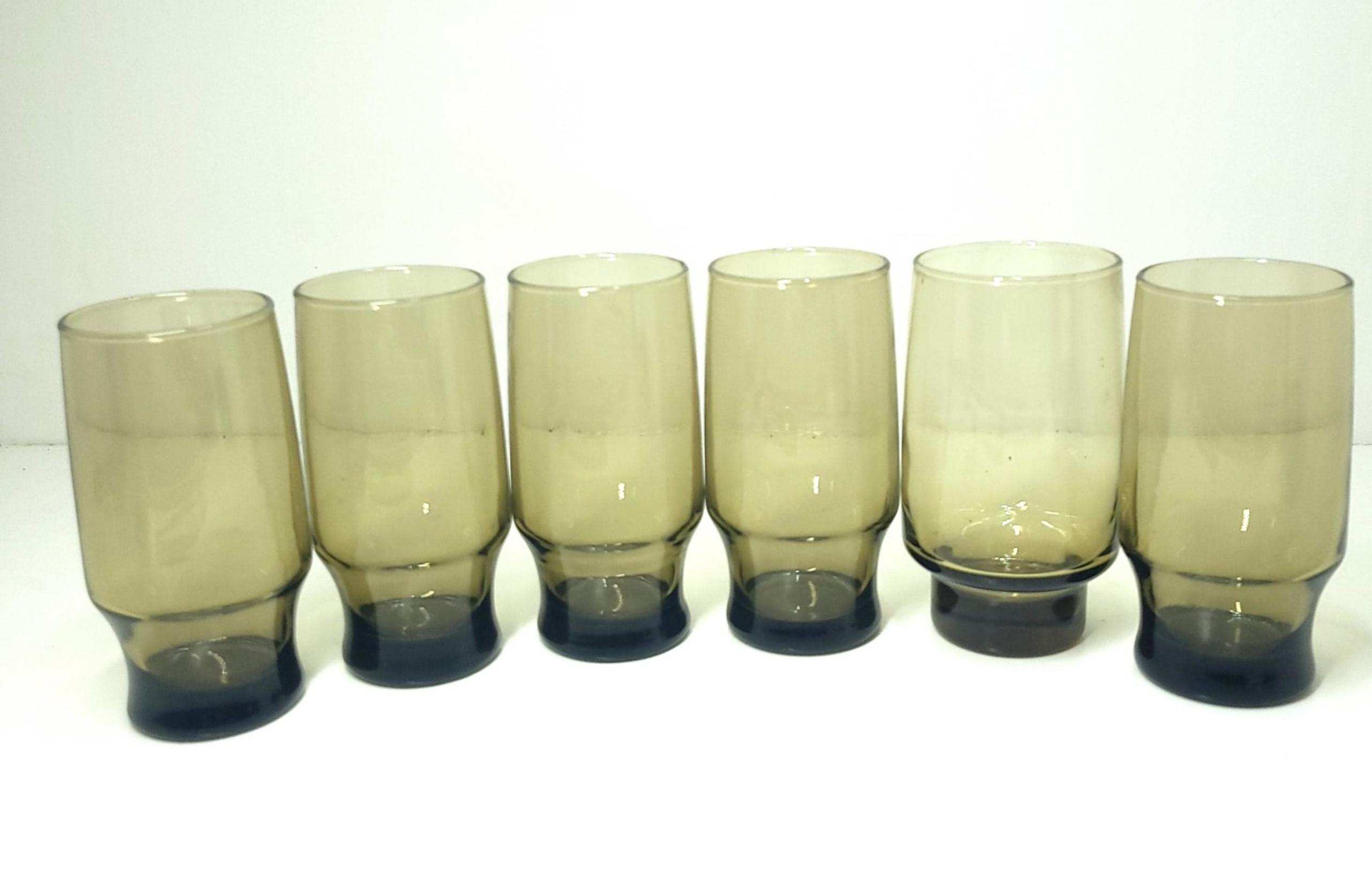 Libbey 1970s Brown Tawny & Apollo Glass Lot