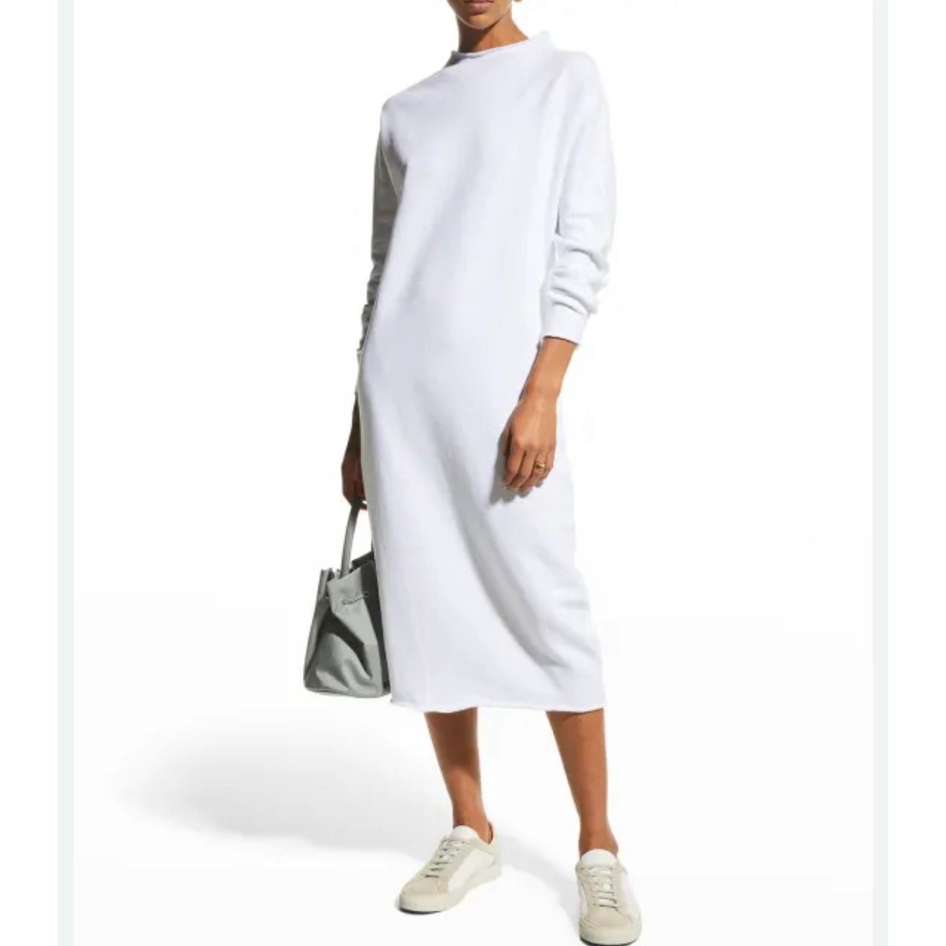 Frank & Eileen Isabelle Funnel Neck Midi Dress Size XS White