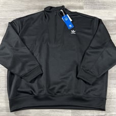 80 Women' Size S / M Adidas Half Zip Track Jacket IP3097 Black Small Medium NWT