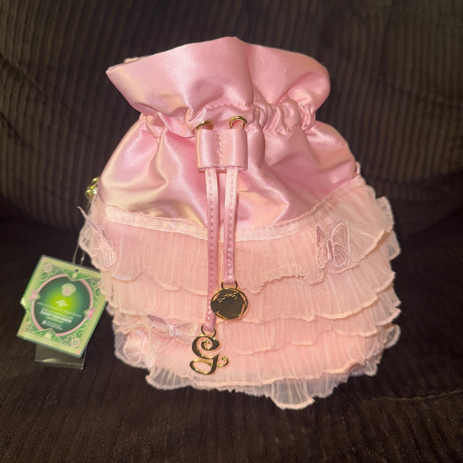 Wicked Glinda Pink Butterfly Ruffle Crossbody Bag NWT