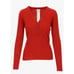 AKRIS PUNTO Orange Ribbed Wool Button Knit Top NWT Size X-Small