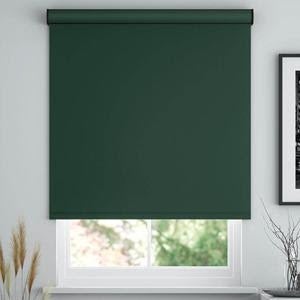 Hunter Green Classic Vinyl Blackout Roller Shades: 29 W x 50 1/4 H