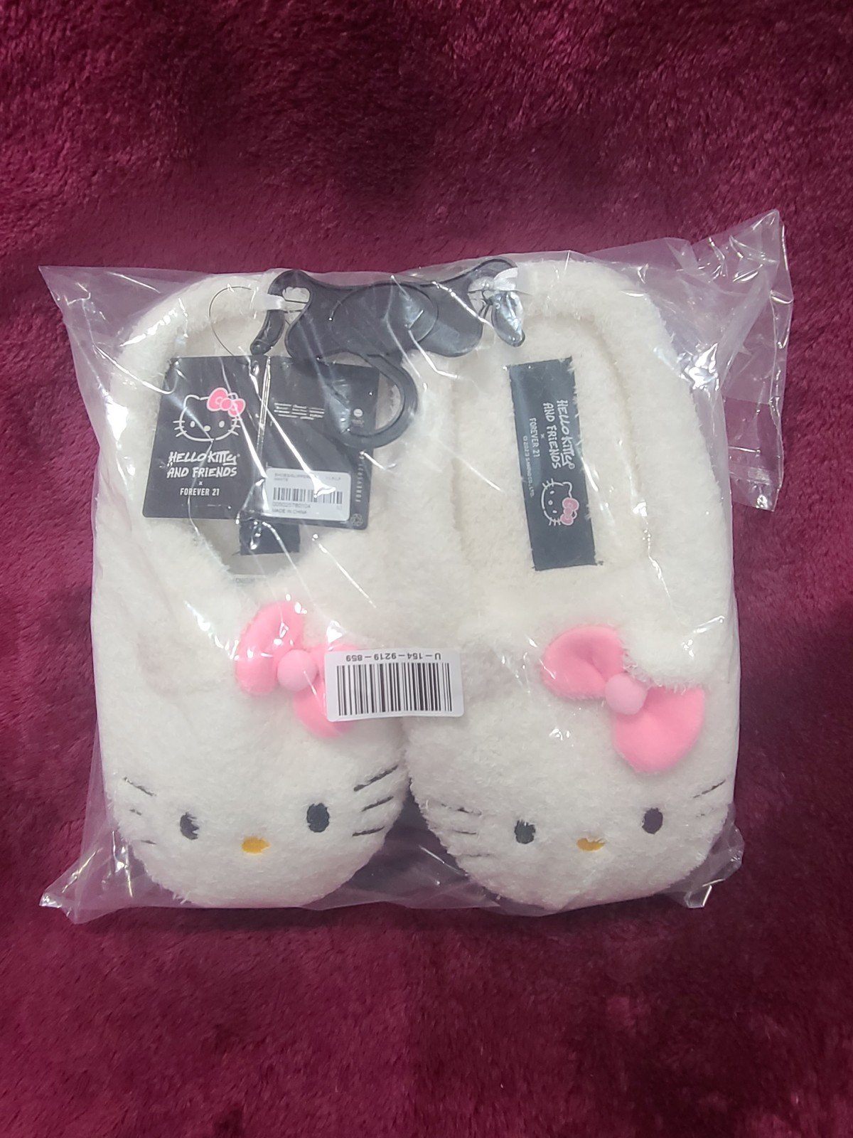 Hello Kitty Plush House Slipper Slides Adult Size Large Forever 21 Sealed NWT